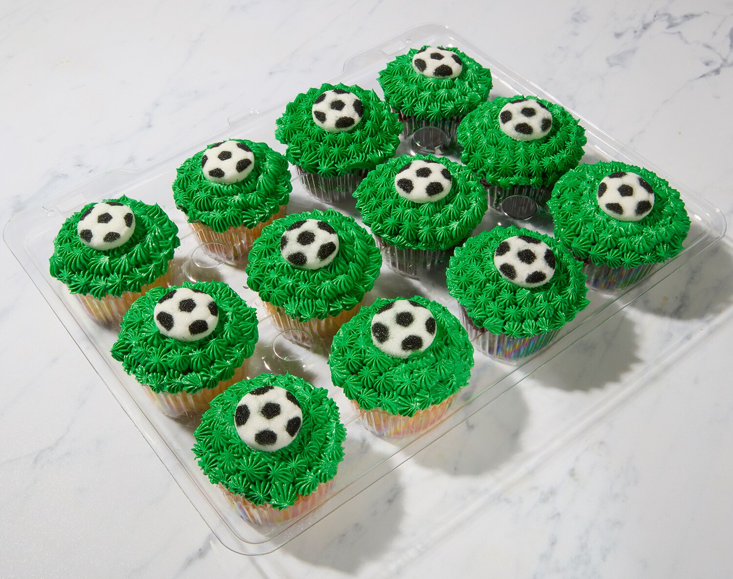 FreshDirect Soccer Cupcake Platter